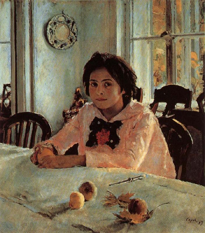 Valentin Aleksandrovich Serov Girl With Peaches Norge oil painting art